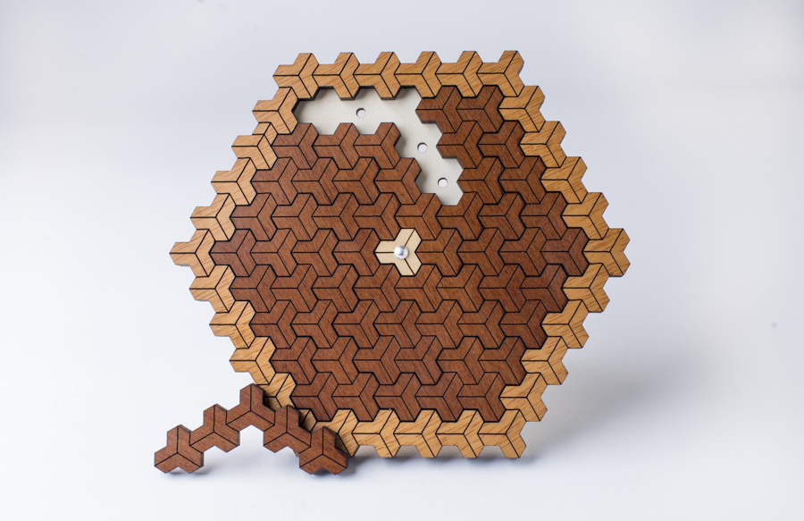 2-D Puzzle Kristallcubes